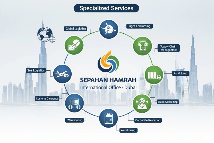  خدمات تخصصی دفتر بین‌المللی دبی سپاهان همراه