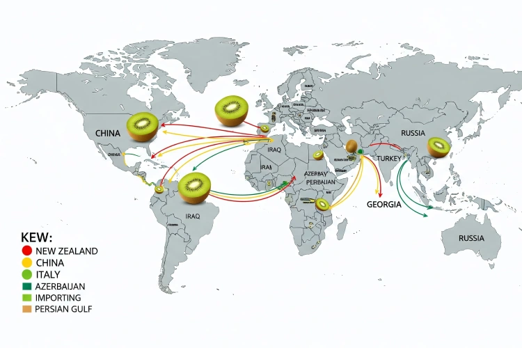 بیشترین صادرات کیوی برای که کشورهایی است؟