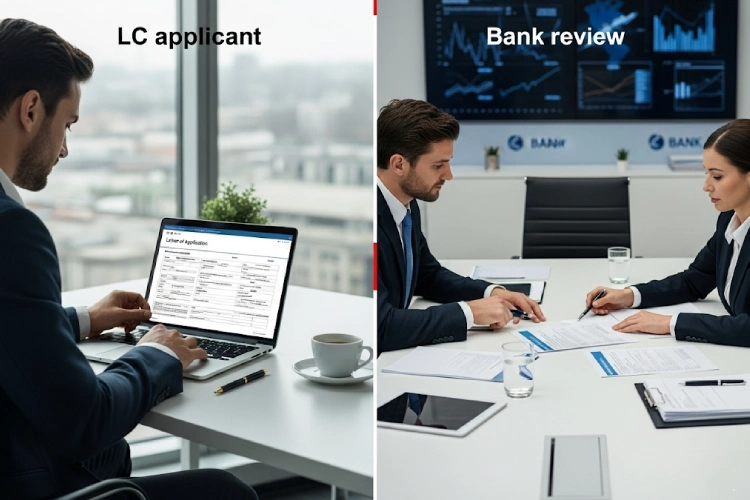 متقاضی اعتبار LC و بررسی بانک