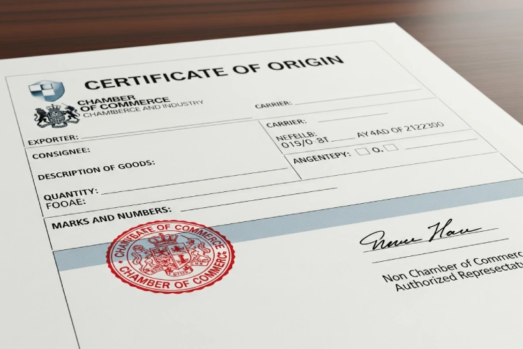 گواهی مبدأ اتاق بازرگانی
