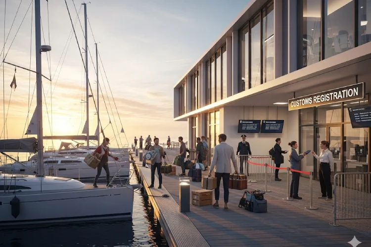 ورود به اسکله و ثبت اولیه در گمرک