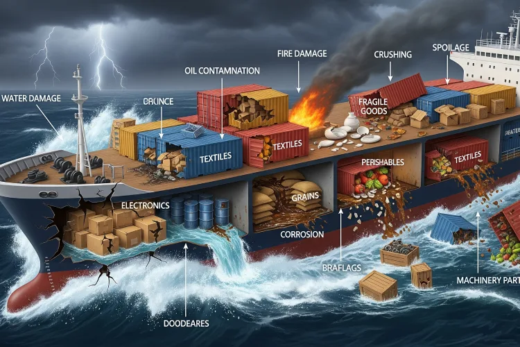 انواع نابودی کالا در حمل دریایی