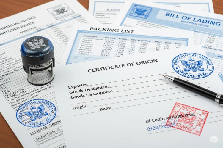 مدارک لازم برای صدور گواهی مبدأ
